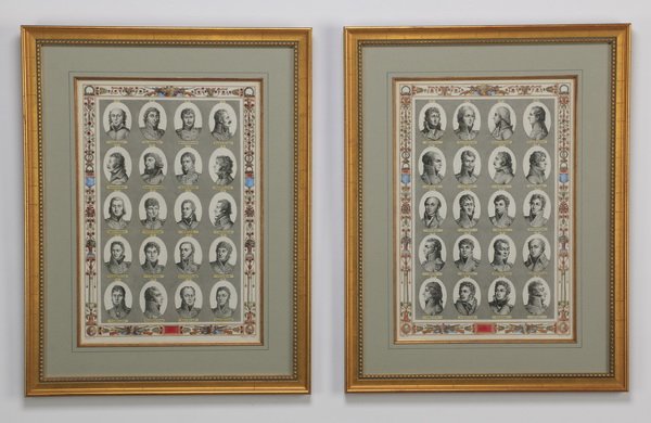 (5) 19th c. engravings, Napoleon's generals, 22"h (1 of 8)