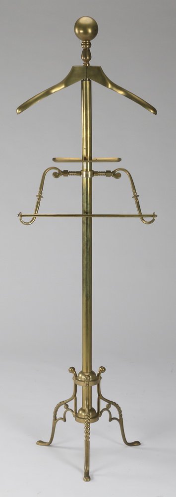 Brass gentleman's valet stand, 56"h (1 of 1)
