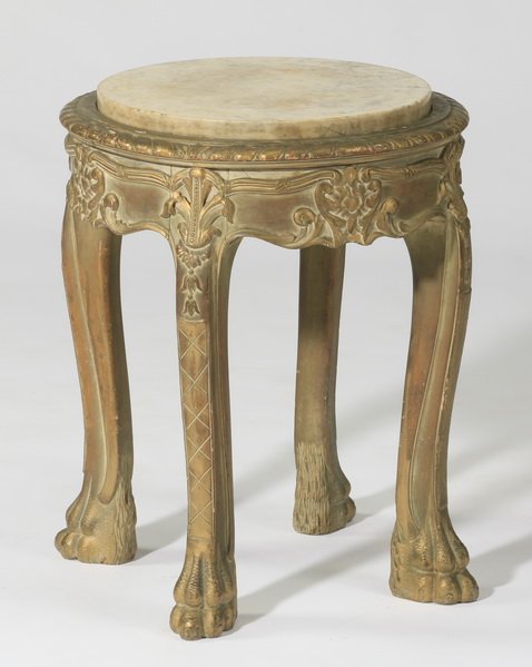French Empire style marble top side table (1 of 2)