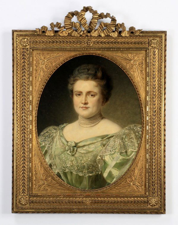 19th c. Continental O/c portrait, 37"h (1 of 4)