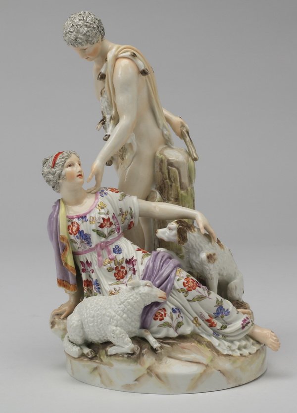 19th c Continental porcelain figurine, Paris & Helena (1 of 7)
