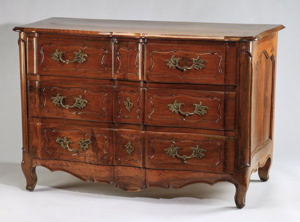 19th c. French Provincial style commode, 52"w (1 of 3)