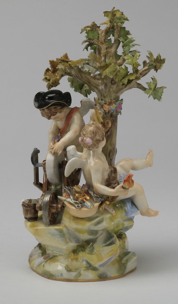 19th c. Meissen figurine, maker marked, 8"h (1 of 7)