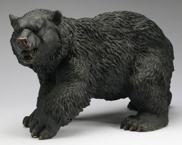 Contemporary bronze sculpture of a grizzly (1 of 3)