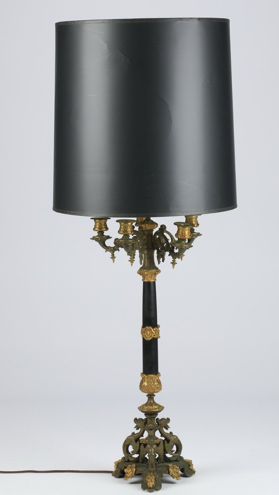 Rococo Revival style table lamp, 39"h (1 of 3)