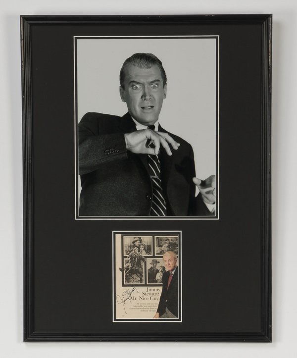 Photograph of actor Jimmy Stewart with autograph (1 of 3)