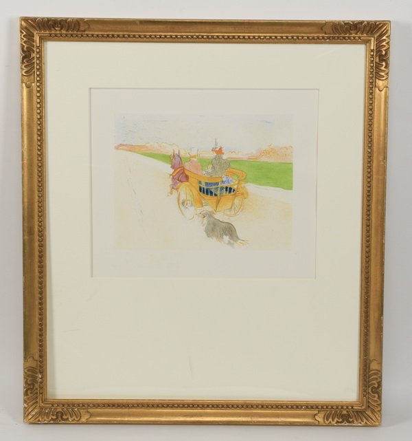 After Toulouse-Lautrec, framed lithograph (1 of 2)