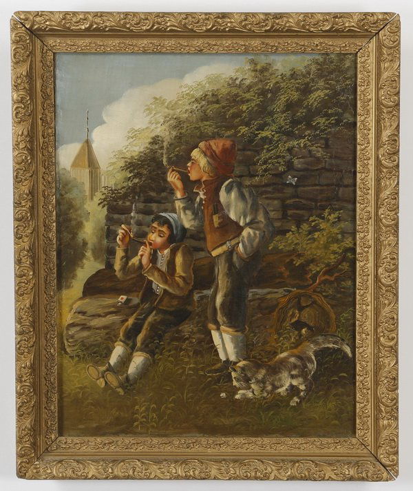 20th c. oil on canvas, unsigned (1 of 2)