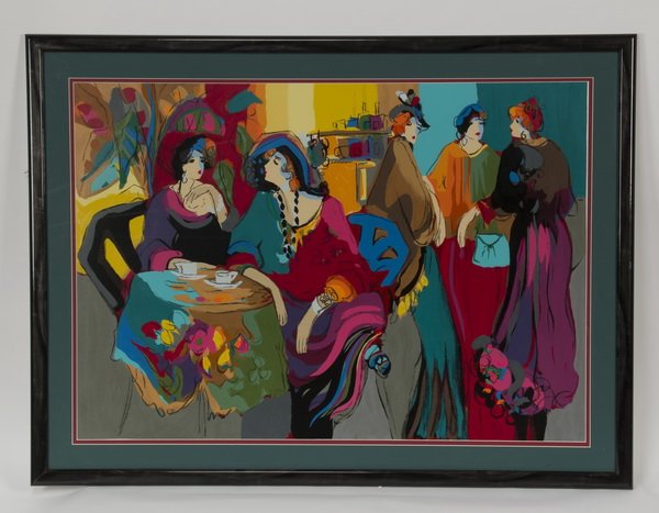 Isaac Maimon serigraph, 'Café de Lion', signed (1 of 3)
