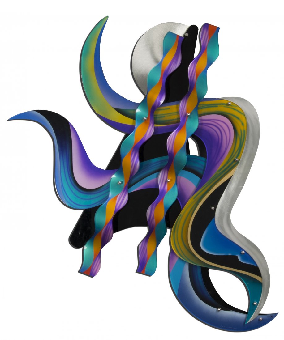 Shlomi Haziza acrylic lucite wall sculpture, 60"h (1 of 6)