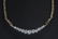 Contemporary 1.5ctw diamond & 14k gold necklace, 17"l