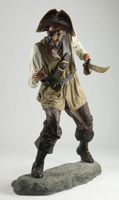 Contemporary sculpture of a life-size pirate (1 of 4)
