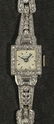 Lady's Art Deco diamond & platinum watch, 6"l - 3