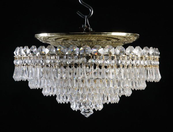 Schonbek 4-light crystal ceiling fixture, 15"w (1 of 1)