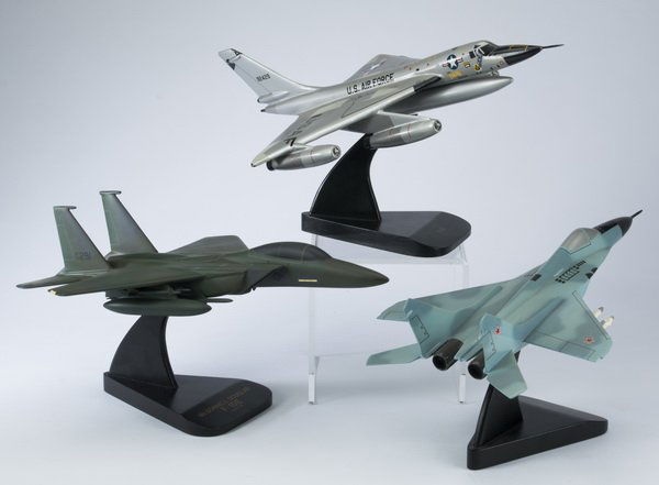 (3) Model fighter jets including 'MIG' & 'Hustler' (1 of 1)