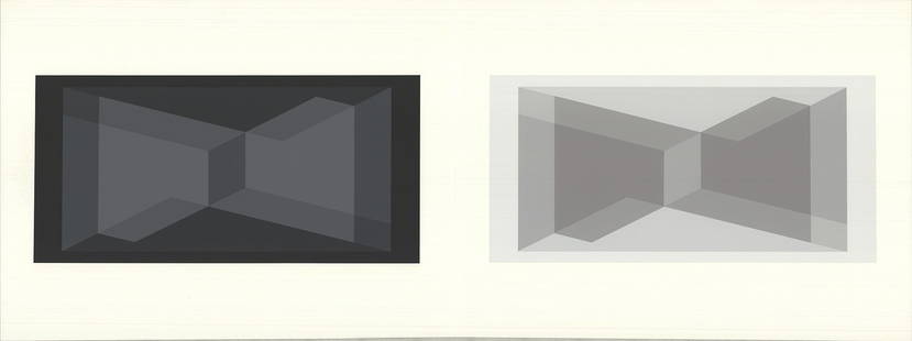 Josef Albers - Formulation: Articulation IX - 1972 Serigraph 15" x 40": "Formulation: Articulation IX" by Josef Albers, 1972 Unsigned Serigraph. Paper size is 15 x 40 inches, with an image size of 8.25 x 17 inches. The Serigraph is from an edition size of 1000 and is not