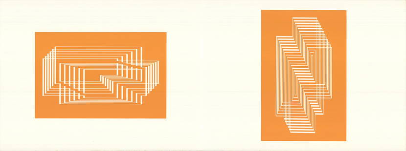Josef Albers - Formulation: Articulation Portfolio 1, Folder 31 - 1972 Serigraph 15" x 40": "Formulation: Articulation Portfolio 1, Folder 31" by Josef Albers, 1972 Unsigned Serigraph. Paper size is 15 x 40 inches, with an image size of 8.5 x 13 inches. The Serigraph is from an edition size