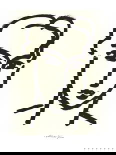 Henri Matisse - Grande Tete De Katia - 1995 Offset Lithograph 23.5" x 17.75": "Grande Tete De Katia" by Henri Matisse, 1995 Unsigned Offset Lithograph. Paper size is 23.5 x 17.75 inches, with an image size of 19 x 14.75 inches. The Offset Lithograph is from an edition size of 1