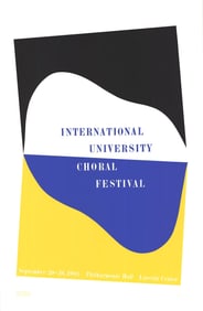 Charles Hinman - International University Choral Festival - 1965 Serigraph 46" x 30"