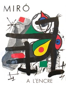 Joan Miro A L'encre - 1972 Book 14" x 10.5"