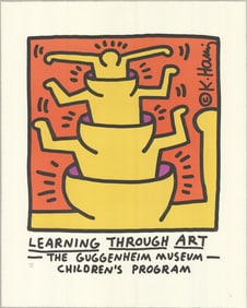 Keith Haring - Learning Through Art - 1990 Lithograph 31" x 25"