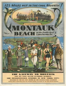 John Jr. Held - Montauk Beach - 2025 Offset Lithograph 27.75" x 21.5"