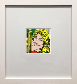 Roy Lichtenstein - Blonde Waiting - 1994 Offset Lithograph 7" x 5"