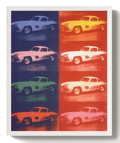Andy Warhol - Mercedes-Benz 300 SL Coupe x 8 - 2010 Offset Lithograph 19.75" x 16.25"