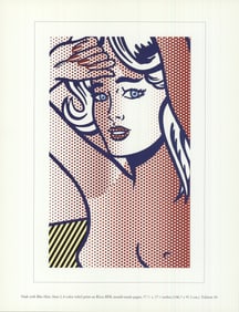 Roy Lichtenstein - Nude with Blue Hair; State 1 - 1997 Offset Lithograph 11" x 8.5"