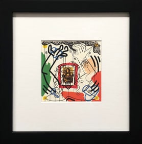 Keith Haring - Silkscreen VIII from Apocalypse - 1988 Offset Lithograph 6" x 4.25"