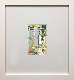 Roy Lichtenstein - Water Lilies with Japanese Bridge - 1994 Offset Lithograph 7" x 4.75"