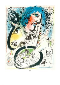 Marc Chagall - Chagall Lithographe Tome I - Frontispice - 1963 Offset Lithograph 12.5" x 9.75"