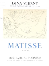 Henri Matisse - Dina Vierny - 1970 Lithograph 26.25" x 19.25"