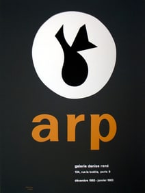 Jean Arp - Galerie Denise Rene - 1962 Serigraph 30" x 22.5"