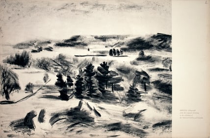 Goodridge Roberts - Gatineau Landscape - 1957 Lithograph 11" x 16.75"