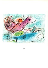Marc Chagall - La Baie - 1963 Offset Lithograph 12.5" x 9.75"