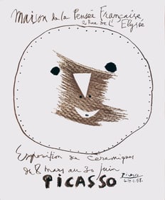 Pablo Picasso - Maison de la Pensee Francaise - 1958 Lithograph 25.5" x 18.75"