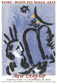 Marc Chagall - Moses and the Tablets - 1960 Lithograph 30.75" x 21"