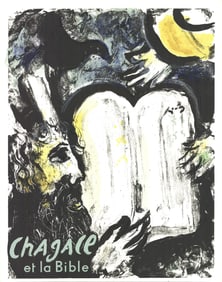 Marc Chagall - Moses and the Tablets of The Law - 1962 Lithograph 26.75" x 21.25"