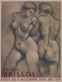 Aristide Maillol - Nus - 1961 Lithograph 30" x 20"
