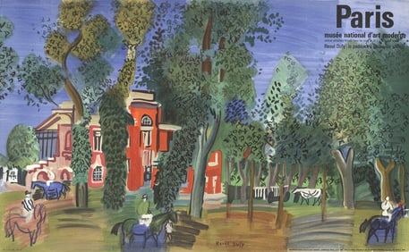 Raoul Dufy - Paddock At Deauville - 1960 Lithograph 27" x 39"