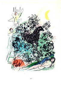 Marc Chagall - Songe d'un Amoureux - 1963 Offset Lithograph 12.5" x 9.75"
