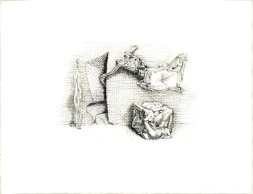 Hans Bellmer - Soutterain Baroque #13 - 1970 Etching 19.75" x 25.75"