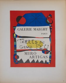Joan Miro - Terres de Grand Feu - 1959 Lithograph 12.5" x 9.25"
