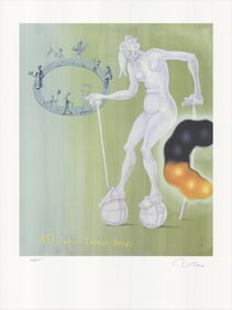 Jorg Immendorf - 80 Jahre Joseph Bueys - 2000 Offset Lithograph - SIGNED 31.5" x 23.75"