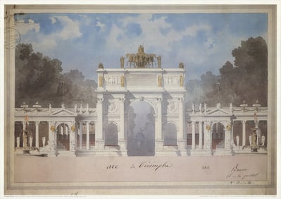 Emmanuel Brune - Arc de Triomphe - 1989 Offset Lithograph 19.25" x 27.25"