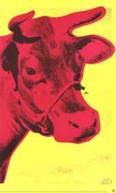 Andy Warhol - Cow Pink on Yellow, 1966 (small) - 1992 Offset Lithograph 33.5" x 21"