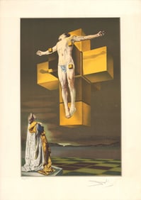 Salvador Dali - Crucifixion of Christ - 1982 Lithograph - SIGNED 29" x 20.75"