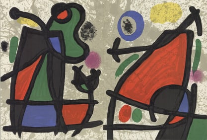 Joan Miro - Derriere le Miroir, no. 186, pg 2,7 - 1970 Lithograph 15" x 22"