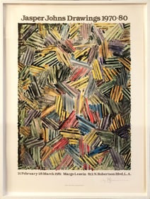 Jasper Johns - Drawings 1970-80 - 1981 Offset Lithograph - SIGNED 30" x 22.25"
